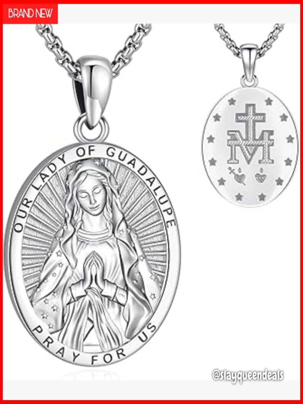 Miraculous Medal Necklace - Virgin Mary Catholic Faith Jewelry